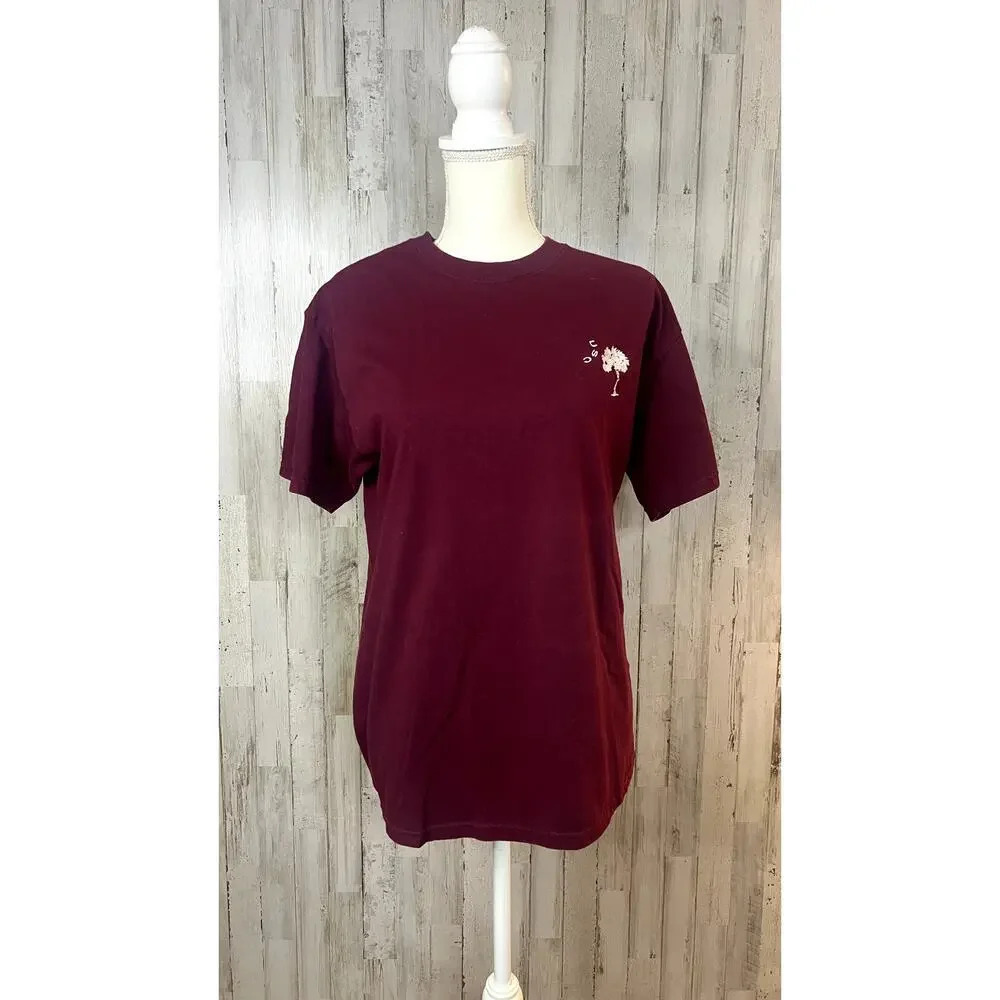 Vintage South Carolina Crescent Moon Adult Medium‎ Garnet Short Sleeve T-Shirt